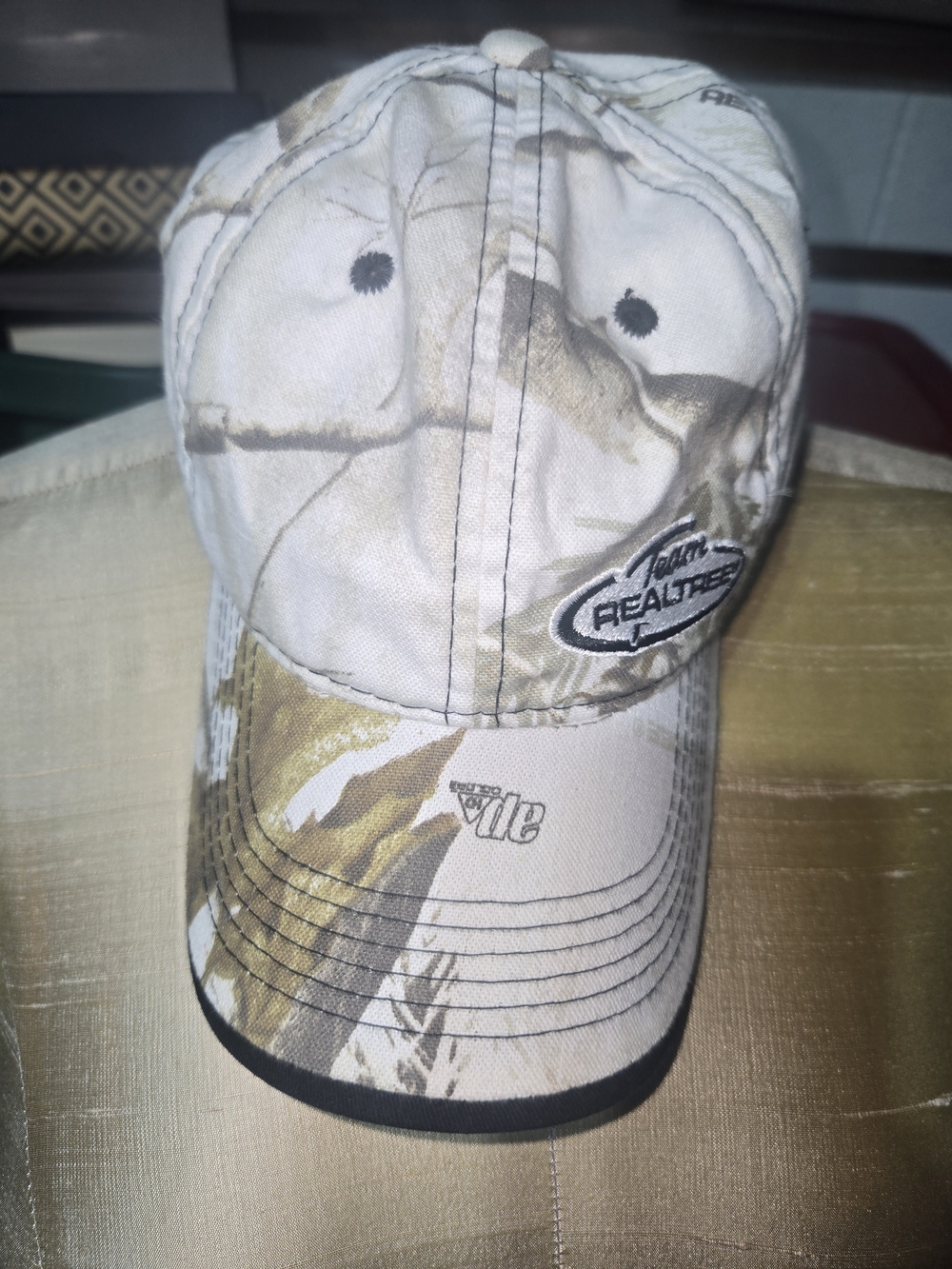 Realtree Two-Tone Black and White Interior Cap Winter Camoflage